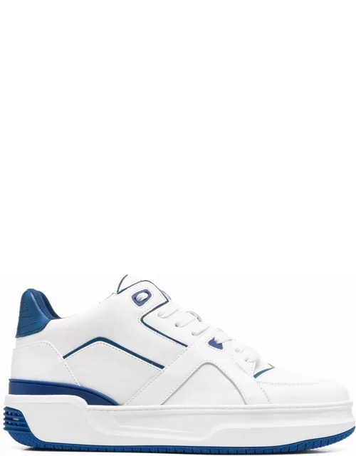 JUST DON Contrast-trim Sneakers White/Blue