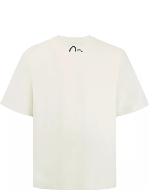 Seagull Embroidery T-shirt with Pocket