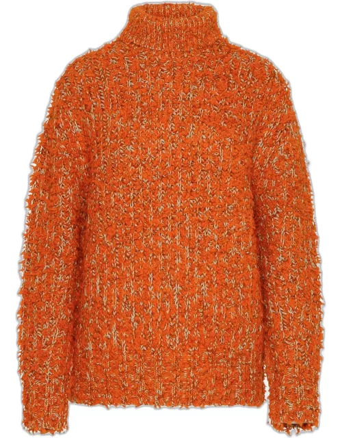 ACNE STUDIOS Orange Wool Blend Turtleneck Sweater
