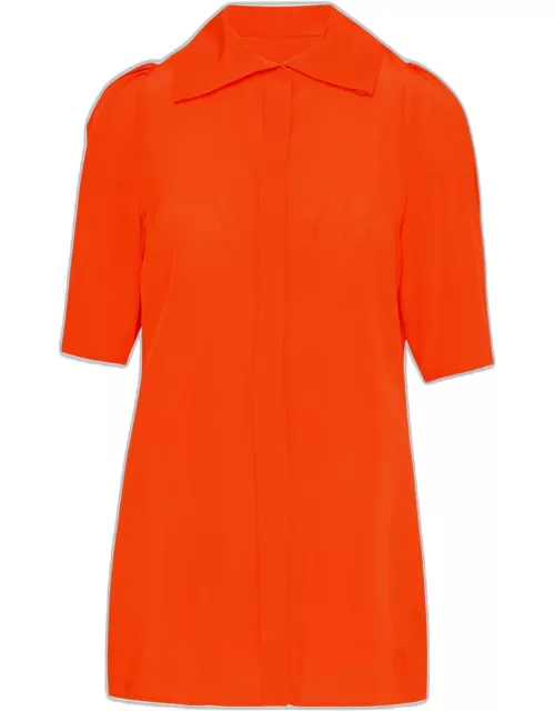 SPORTMAX Orange Silk Shirt