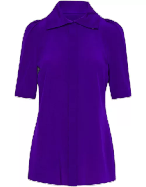 SPORTMAX Purple Silk Shirt