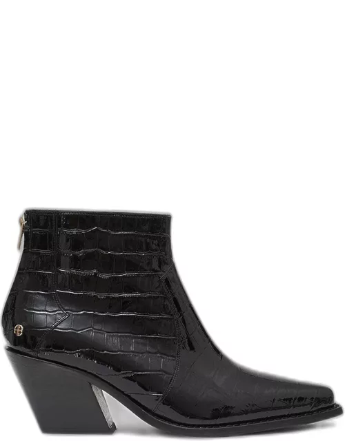 ANINE BING Tania Boots in Black Embossed