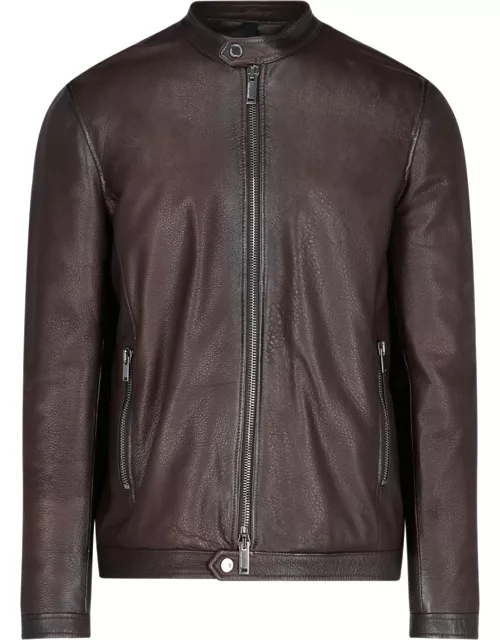 Tagliatore Biker Leather Jacket
