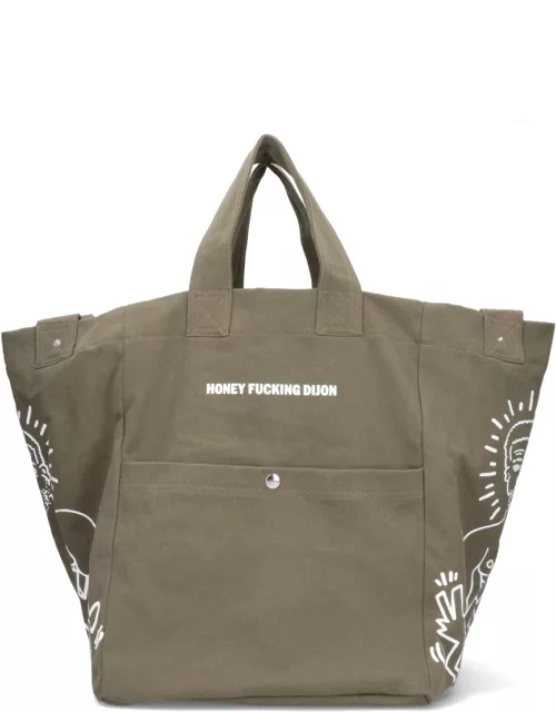 Honey Fucking Dijon X Keith Haring Printed Tote Bag