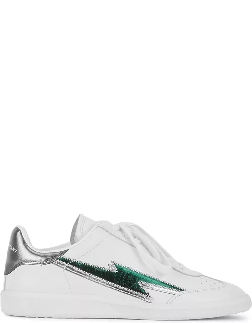 Isabel Marant Bryce White Appliquéd Leather Sneakers, Sneakers, White