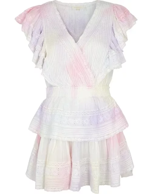 LoveShackFancy Gwen Tie-dyed Cotton Mini Dress - Multicoloured