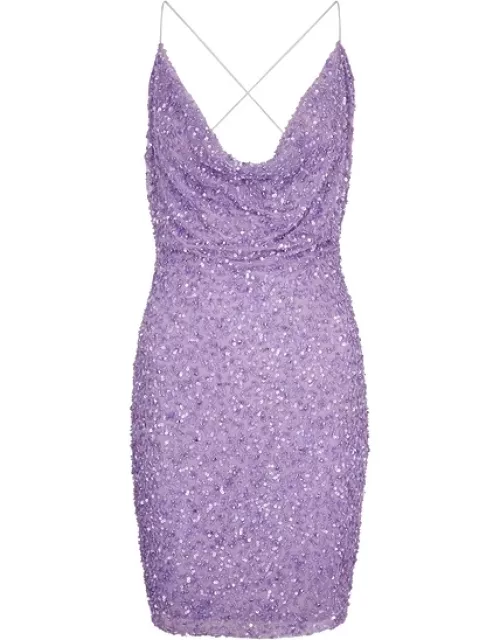 Retrofête Mindi Lilac Sequin Mini Dress