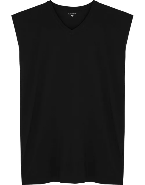 Eileen Fisher Black Stretch-cotton T-shirt Dress