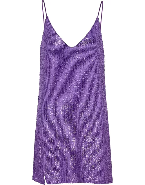 IN The Mood For Love New York Purple Sequin Mini Dress - Violet