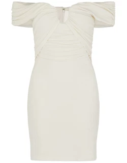Misha Judi Ivory Stretch-jersey Mini Dress - White