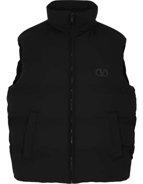 Valentino Logo Quilted Shell Gilet - Black - 46 (IT46 / S)