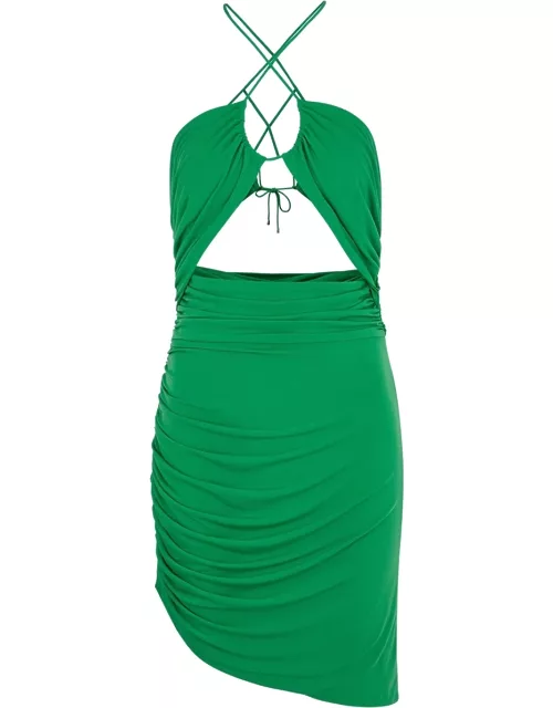 Retrofête Cadiz Green Cut-out Stretch-jersey Mini Dress - Bright Green