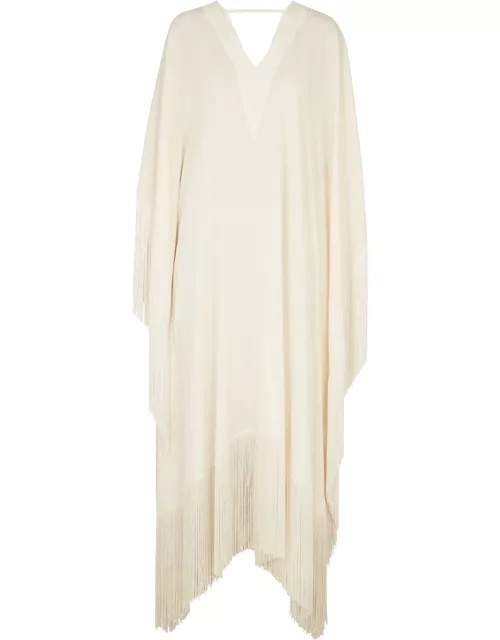 Taller Marmo Very Ross Ivory Fringe-trimmed Dress - One