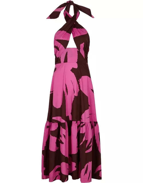 On The Island Thessaly Printed Cotton Maxi Dress - Pink