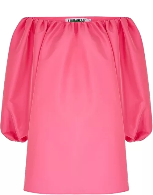 Bernadette Bobby Off-the-shoulder Taffeta Mini Dress - Pink