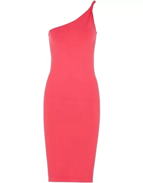 Helmut Lang Pink One-shoulder Stretch-jersey Dress - M/