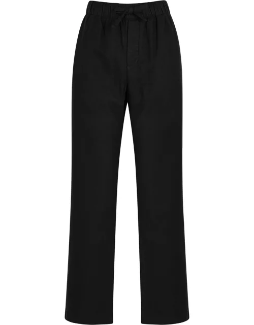 Tekla Unisex Black Flannel Pyjama Trousers