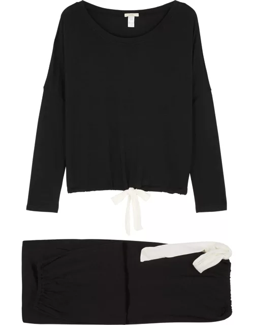 Eberjey Gisele Black Stretch-modal Pyjama Set