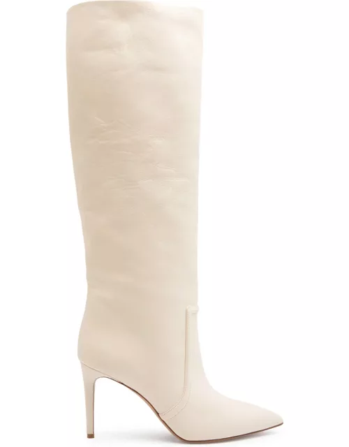 Paris Texas 85 Leather Knee-high Boots - Cream - 39 (IT39 / UK6)