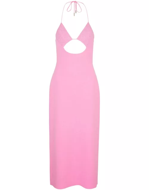 David Koma Crystal-embellished Cut-out Maxi Dress - Pink - 8 (UK8 / S)