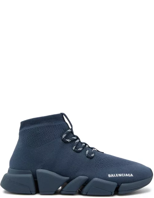 Balenciaga Speed 2.0 Stretch-knit Sneakers - Navy - 45 (IT45 / UK11)