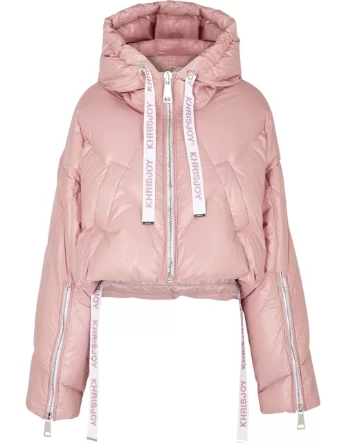 KhrisJoy Pink Quilted Cropped Shell Jacket - Light Pink
