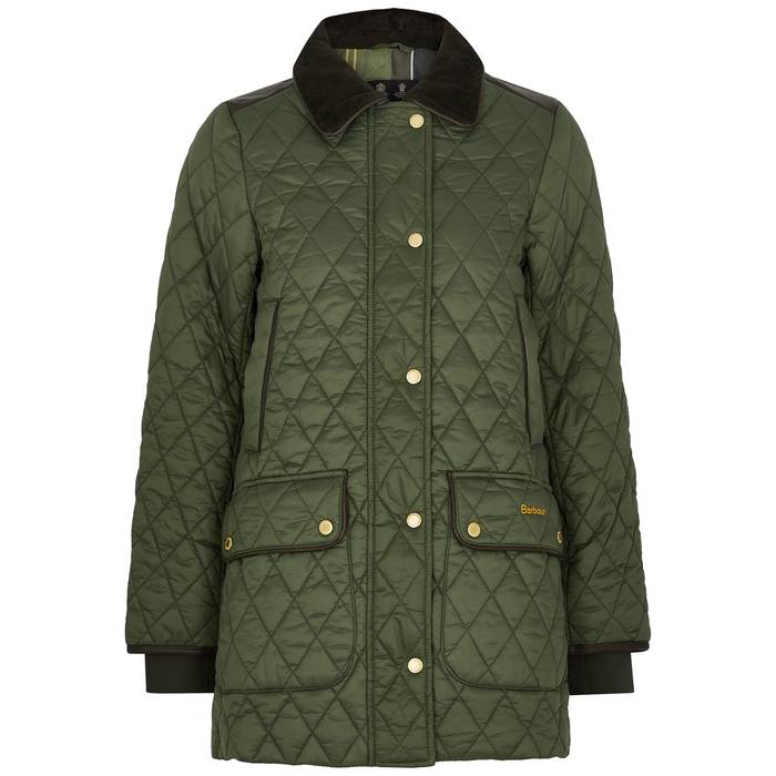 Barbour Kilmarie Olive Quilted Shell Jacket - 16