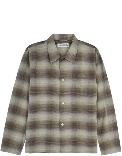 Our Legacy Box Checked Linen-blend Shirt - Brown - 50 (IT50 / L)