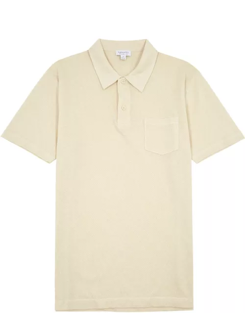 Sunspel Riviera Cotton-mesh Polo Shirt - Ecru