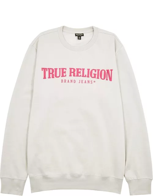 True Religion Grey Logo-embroidered Cotton Sweatshirt