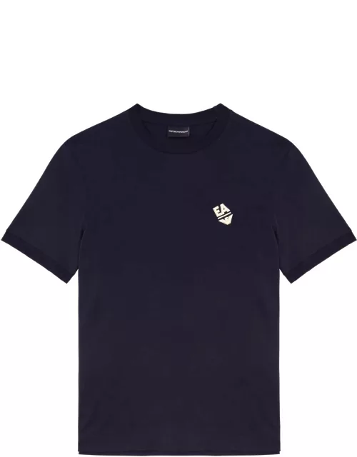 Emporio Armani Logo Cotton T-shirt - Navy