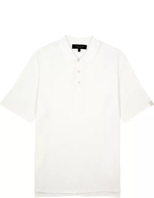 Rag & Bone Harvey Cotton-blend Polo Shirt - White