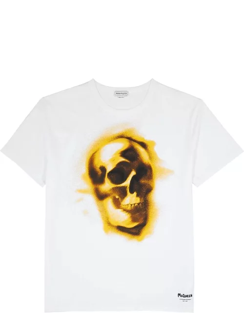 Alexander McQueen White Skull-print Cotton T-shirt