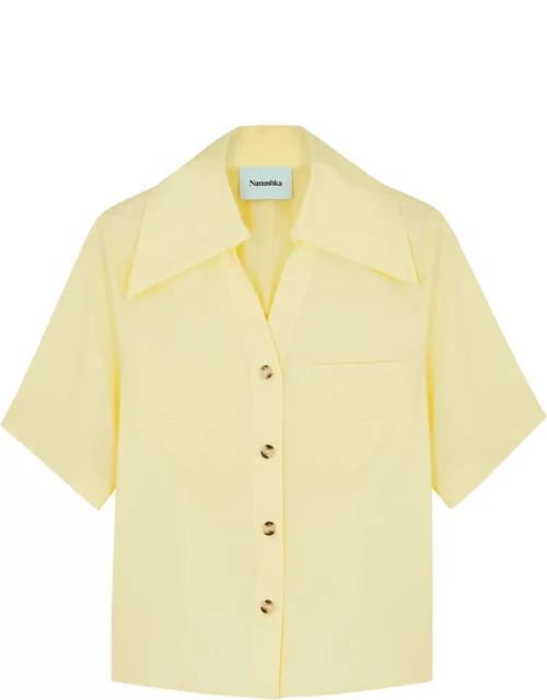 Nanushka Yusura Yellow Cotton-poplin Shirt