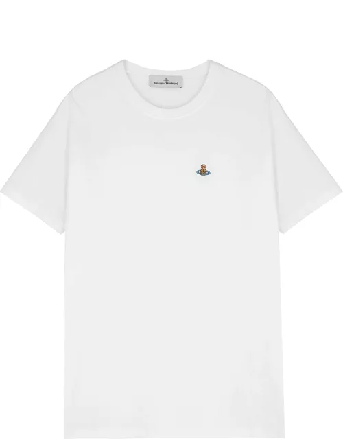 Vivienne Westwood White Orb-embroidered Cotton T-shirt