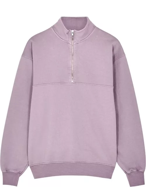Colorful Standard Purple Half-zip Cotton Sweatshirt - Lilac