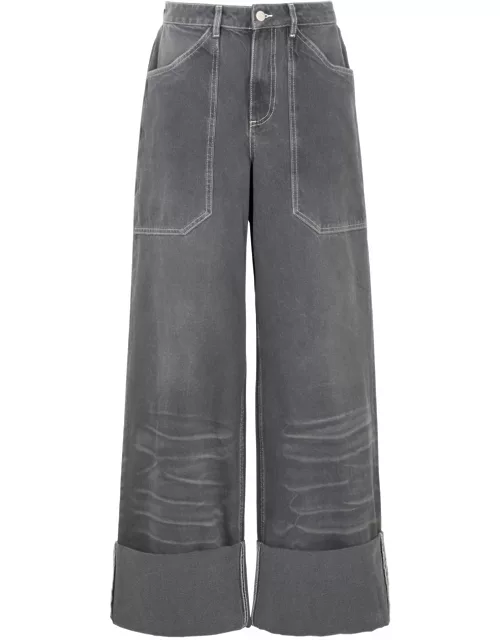 Cannari Concept Wide-leg Jeans - Grey - 36 (UK8 / S)