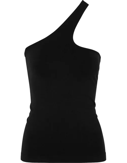 Rabanne Draped Cape-effect Stretch-jersey top - Black - 34 (UK6 / XS)