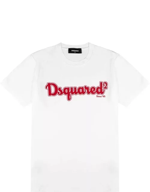 Dsquared2 White Logo-print Cotton T-shirt