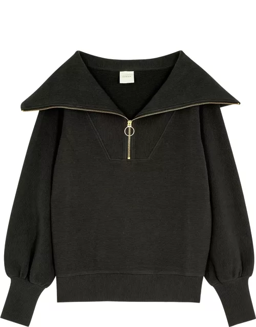 Varley Vine Black Half-zip Jersey Sweatshirt