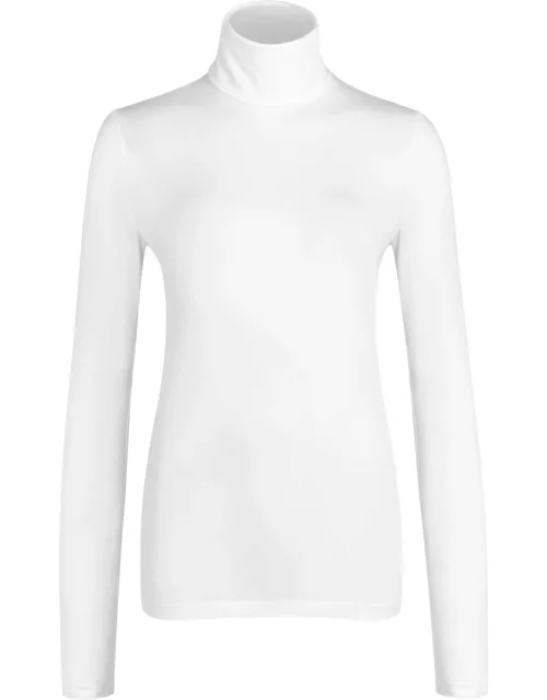 Wolford White Roll-neck Jersey Top