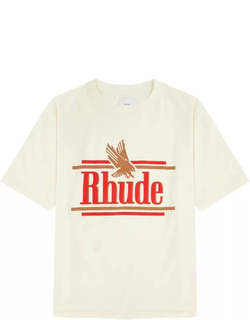 Rhude Rossa Logo-print Cotton T-shirt - Crea
