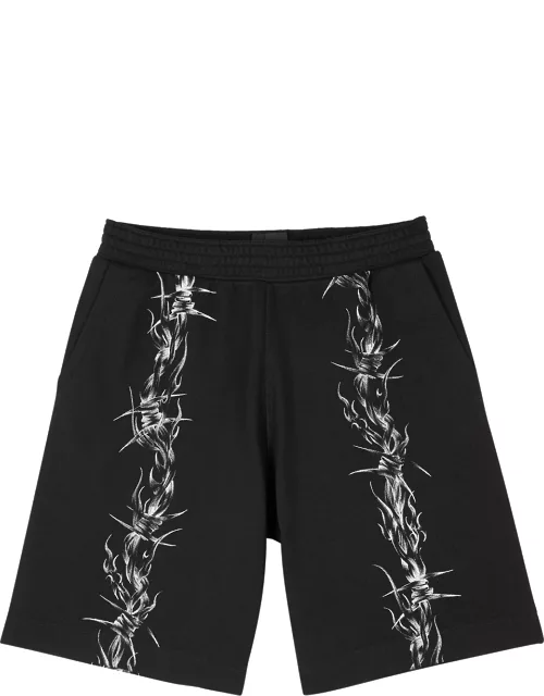 Givenchy Black Printed Cotton Shorts