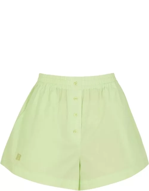 Rotate Sunday Ponisan Green Cotton-poplin Shorts