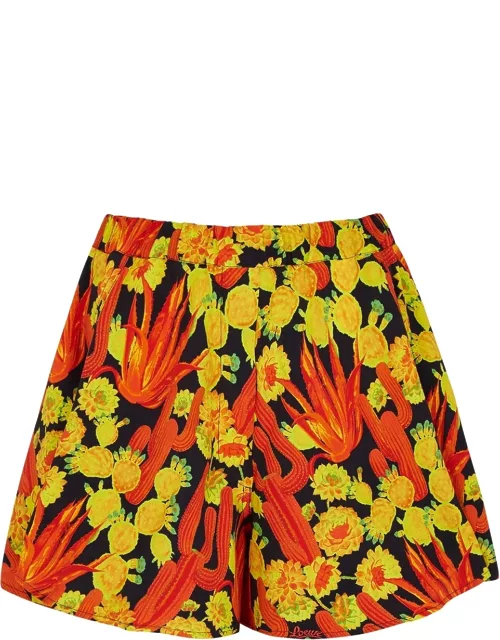 Loewe X Paula's Ibiza Printed Flared Shorts - Multicoloured
