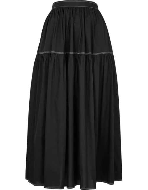 Mark Kenly Domino Tan Nia Black Panelled Cotton Skirt - 8