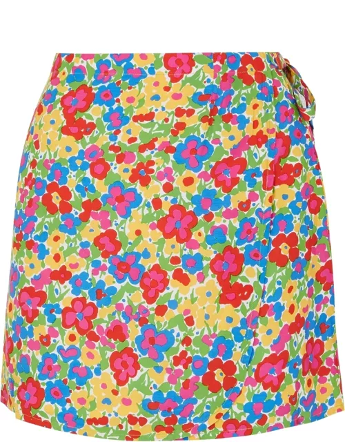 Faithfull The Brand Lucio Printed Wrap Mini Skirt - Multicoloured