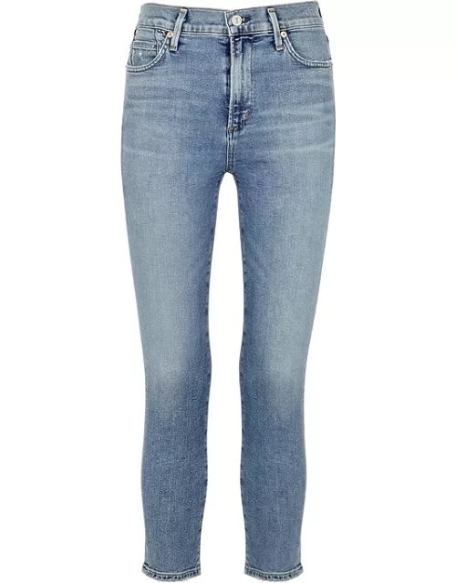 Citizens Of Humanity Rocket Light Blue Cropped Skinny Jeans