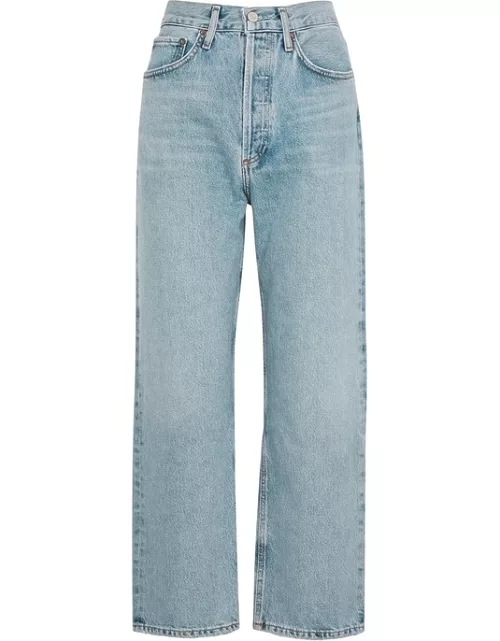 Agolde 90's Light Blue Cropped Wide-leg Jeans