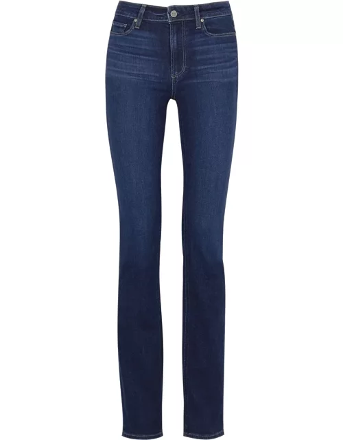 Paige Hoxton Transcend Dark Blue Straight-leg Jeans